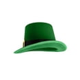 thumbnail image 6 of Nicky Bigs Novelties Deluxe St. Patrick’s Day Green Leprechaun Top Hat Tall Irish Felt Hat with Gold Buckle for Men & Women Costume Accessory for St. Paddy’s Halloween Christmas Cosplay, 6 of 8