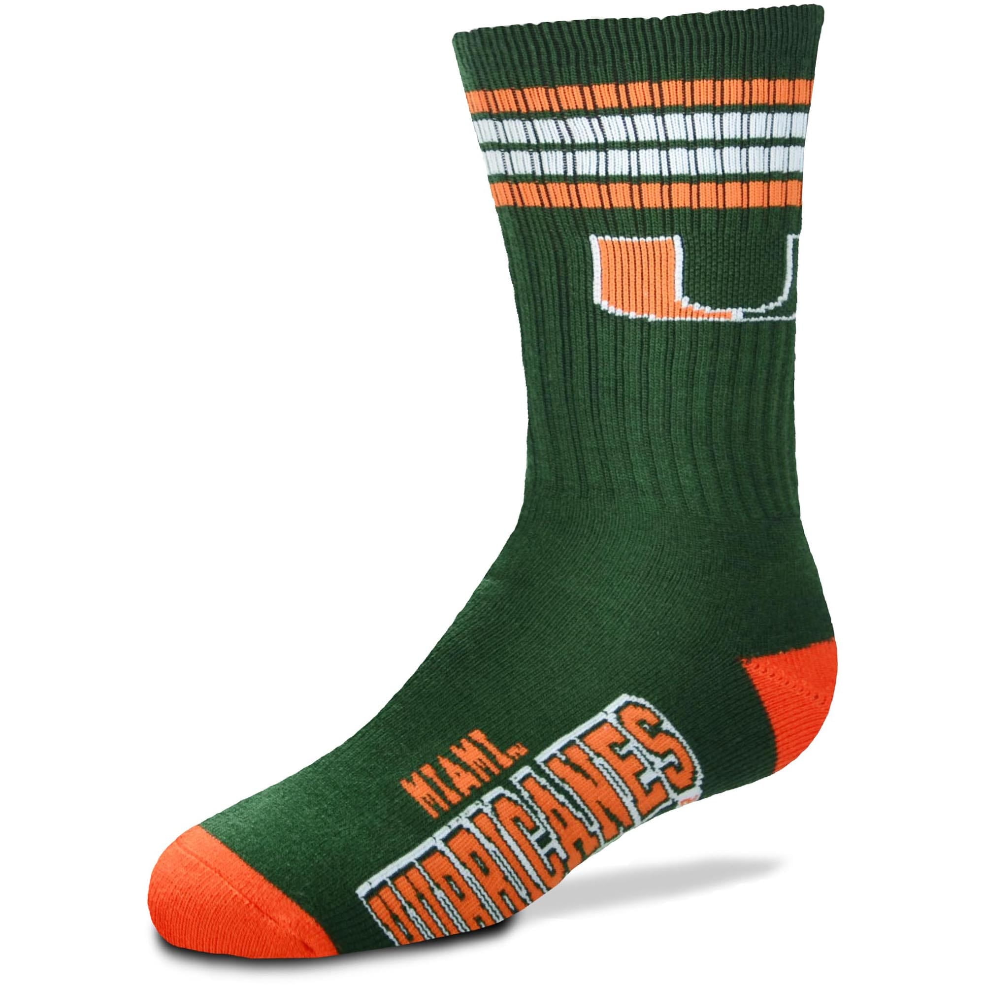 For Bare Feet NCAA 4 Stripe Deuce Crew Men Socks-Ole Miss Rebels-Large 10-13 