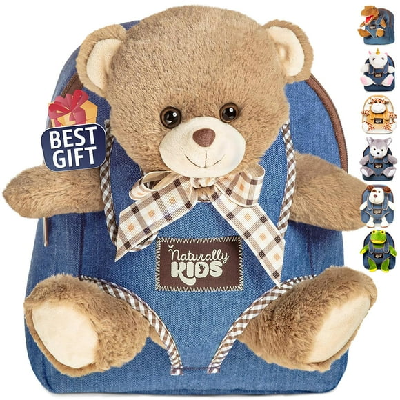 Mochila con Forma de Oso de Peluche para Niños de 3 a 5 Años Naturally KIDS