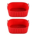 thumbnail image 7 of ZNNT Silicone Air Fryer Basket Tray Reusable Silicone Liners for Air Fryer BPA-Free Air Fryer Cooking Pan Replacement of Parchment Liner Paper Heat-resistant Air FryerAccessory Clearance_Fryer Liner, 7 of 7