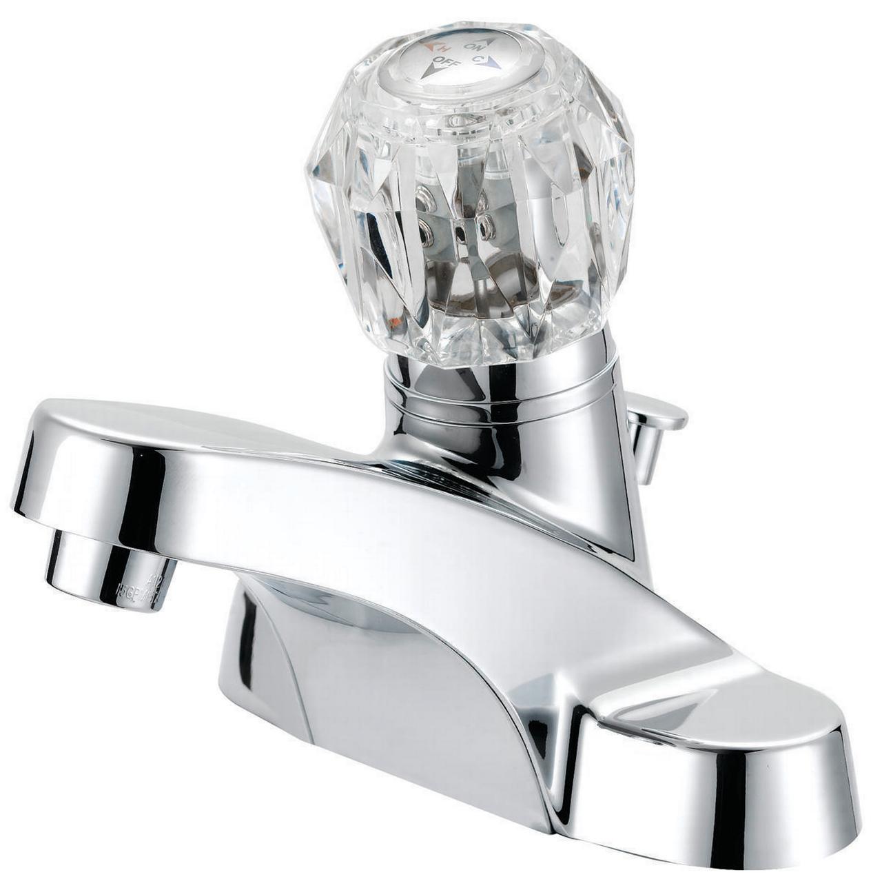 FAUCET LAV 4IN RD ACRYHNDL CHR