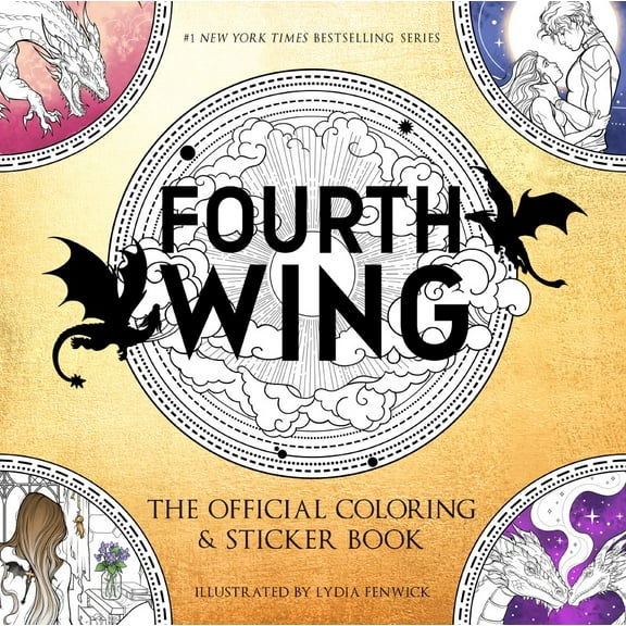 Fourth Wing: The Official Coloring and Sticker Book, 80 pages (Paperback)