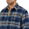 thumbnail image 2 of Wrangler Mens    Plaid Lined Shirt Jacket M Navy, 2 of 4
