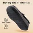 thumbnail image 5 of EverFoams Men's Comfort Memory Foam Moccasin Slippers Breathable Terry Cloth House Shoes with Anti-Skid Rubber Sole, 5 of 8