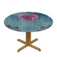 Cmefzd Blue Round Tablecloth, Exotic Printed Tablecloth Personalized