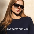 thumbnail image 6 of Fozono Oversized Flat Top Shield Sunglasses, Unisex One Piece UV Protection, 6 of 6
