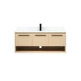 thumbnail image 3 of 48 inch single bathroom vanity in maple with backsplash, 3 of 8