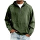 thumbnail image 2 of Ceisia Men's Loose Fit Washed Distressed Denim Half-Zip Hooded Pullover Sweatshirt Gifts, 2 of 8