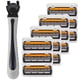 thumbnail image 2 of Rastrillo de acero inoxidable GlideMax 4Paqs 4x3Cartuchos 1Mango 3Hojas Cabeza Flexible Gris/Negro/Naranja Acero Inoxida, 2 of 2