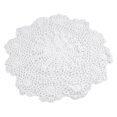 thumbnail image 3 of Chendee Round Cotton Handmade Crochet Lace Table Mat Flower Coaster,White, 3 of 9