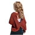 thumbnail image 2 of Summer Outfits for Toddler Girl Girls Athletic Shirts Short Sleeve Open Back Tops Active Sports Tshirts Workout Crop Tees Activewear 4-14Y, 2 of 8