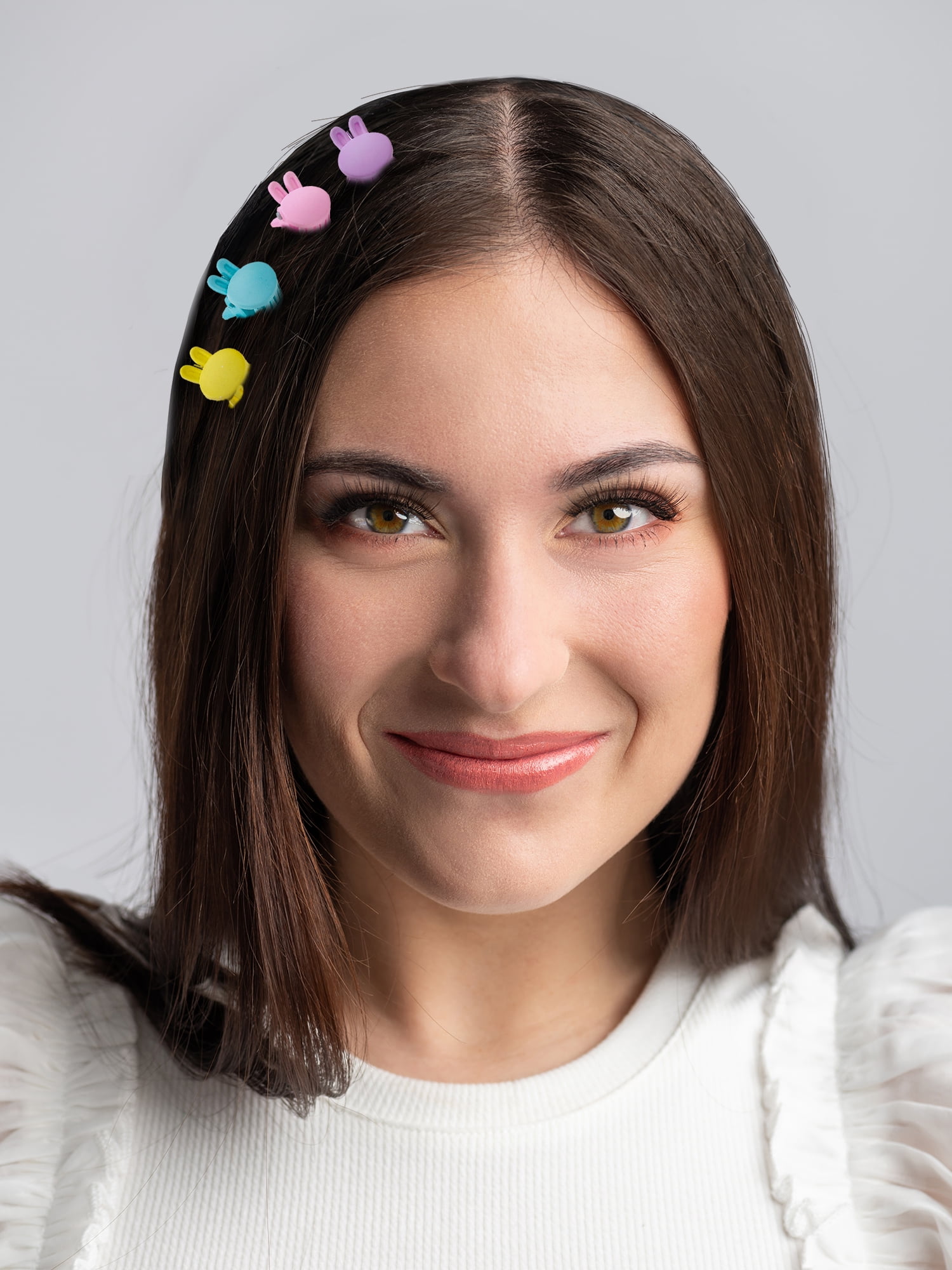 Way to Celebrate Easter Multi-colored Mini Claw Clips, 8 Pieces
