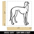 thumbnail image 2 of Affectionate Greyhound Pet Dog Self-Inking Rubber Stamp Ink Stamper - Purple Ink - Small 1 Inch, 2 of 7