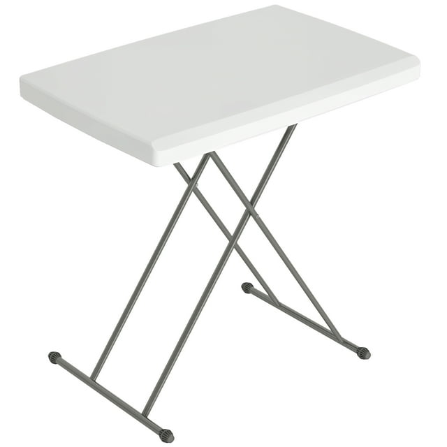 Outsunny Folding Outdoor Table, 3-Level Camping Table, HDPE Picnic Table