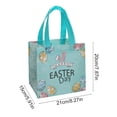 thumbnail image 3 of AURIGATE Easter Non-Woven Tote Bags, 8.27×5.91×7.87in Reusable Tote Bags with Bunny & Egg Prints, Spring Holiday Gift Bags for Easter Egg Hunts, Party Favors & Celebrations, 3 of 6