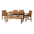 Manor Park 6Piece Chevron Outdoor Patio Dining Set Brown