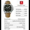 thumbnail image 7 of Poedagar Men's Business Quartz Watches with PU Leather Strap Waterproof Luminous Calendar Chronograph, 7 of 7