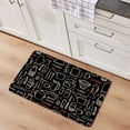 thumbnail image 4 of Mloabuc Cute Kitchenware Pattern Decorative Kitchen Mats, Anti Fatigue Waterproof Stain Resistant Floor Rug Non Slip Cushioned and Runner Sets,Black Kitchen Floor Mat - 17x29 Inch, 4 of 5
