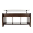 thumbnail image 4 of Veryke Lift Top Coffee Table, Coffee Table with Hidden Storage Compartment & Shelf, Solid Wood Storage Coffee Table for Living Room, Dining Room, Bedroom, Office, Brown, 4 of 7