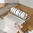 thumbnail image 4 of Hyasfey Draining Dish Rack Wooden Handle with Silicone Anti-slip Pad Vertical Waterproof Countertop Dish Organizer, 4 of 8