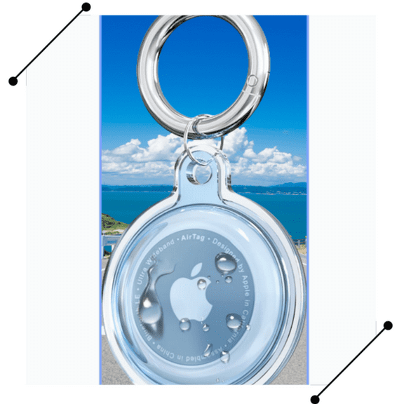 Compatible with Airtag holder, Compatible with Apple, Compatible with Airtag with keychain, AirTag case for luggage, dog collar, keys, anti-scratch full body protection, Compatible with AirTag holder