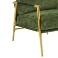 thumbnail image 5 of Christopher Knight Home Mid-Century Modern Upholstered Accent Chair, Wooden Armrest, Metal Frame, Green, 5 of 9