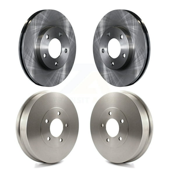 CMX Front Rear Disc Brake Rotors Drums Kit for Car 2007 Ford Escape Mercury Mariner From 01/08/07 Drum rear brakes K8-102005