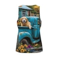thumbnail image 4 of Haiem Vintage Pickup Sunflower Dog Men Workout Tank Top Gym Bodybuilding Sleeveless Muscle T Shirts Athletic Tank Breathable Workout Shirt-Medium, 4 of 8