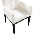 thumbnail image 5 of Meridian Furniture Adrian Cream Vegan Leather Dining Arm Chair, Set of 2, 5 of 9