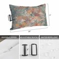 thumbnail image 2 of Green Brown Copper Rust Outdoor Pillows for Chaise Lounge Chair Beach Headrest Pillow Set of 2 Waterproof Lumbar Pillows with Insert&Adjustable Strap Retro Industrial Mottled Art Pool Pillow 12"x20", 2 of 9
