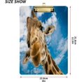 thumbnail image 3 of FMSHPON Giraffe Blue Sky Clipboard Hardboard Wood Nursing Clip Board and Pull for Standard A4 Letter 13x9 inches, 3 of 8