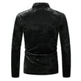 thumbnail image 5 of zbxnLI Men's Velvet Long Sleeve Shirts Mock Neck Velour Classic T-Shirts Vintage Party Club Tops for Men, 5 of 7