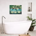 thumbnail image 4 of Farmhouse Bathroom Decor Wall Art Rustic Mason Jar Forest Firefly Green Leaf Tree Pictures Wall Decor Relax Soak Unwind Sign Canvas Painting Prints Artwork Decorations Framed for Bathroom 20"x16", 4 of 6