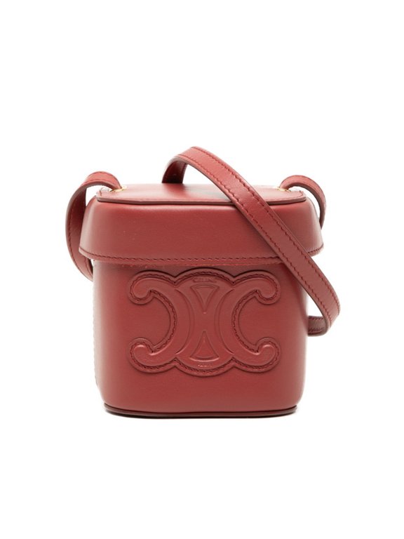 Pre-Owned Celine Cuir Triomphe Crossbody Small Box Shoulder Bag Mini Pouch Pink Leather Women's...