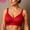 High Quality-Red-Red, variant on Jelly sports plus-size bra, seamless, thin, minimizes large busts, prevents sagging