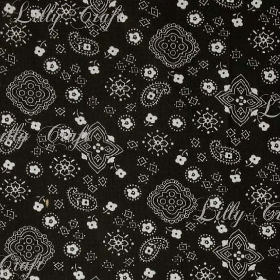 Bandana Poly Cotton Fabric - Sold by the Yard - 58" / 59"