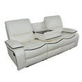 thumbnail image 3 of MAYEERTY 86" Modern Bonded Leather Sofa - Stylish Business Function for Living Room, White, 3 of 5