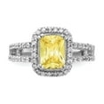 thumbnail image 5 of Cheryl M Sterling Silver CZ Canary Square Ring, 5 of 5