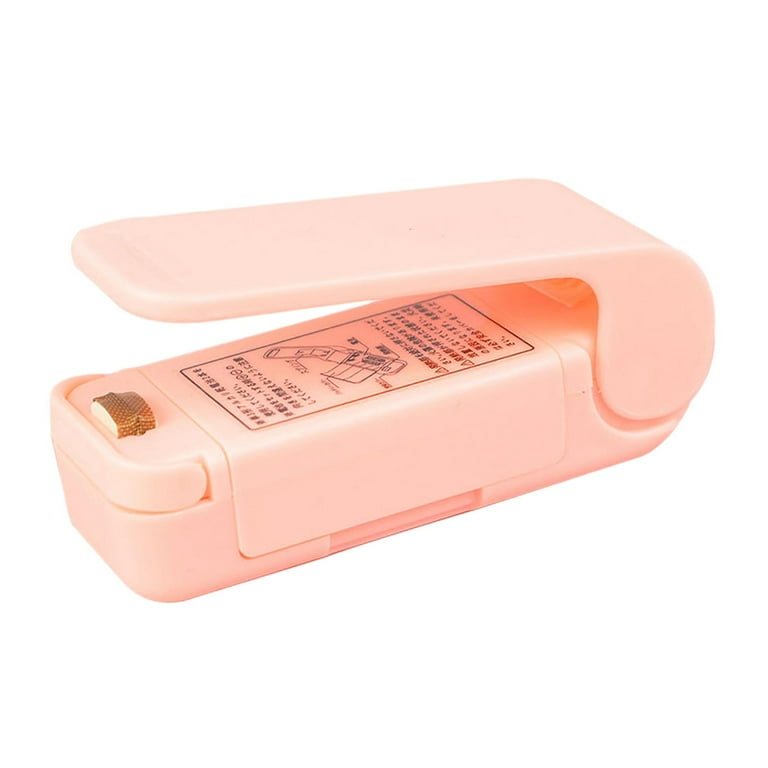 Portable Bag Sealer Handheld Packing Bag Sealer Chip Bag Sealer for Kitchen  Camping Household Bags Home Travel BBQ Pink 