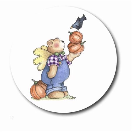 DOPASTICKER Primitive Autumn Pumpkin Angel Bear Scrapbook Stickers Phone Decal Water Bottle Stickers Cars Stickers Water Bottle Stickers For Kids