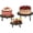 Walnut, variant on 3 count Buffet Risers, Round Riser Dessert Table Display Stand Set for Party Cupcake Stands Nesting Table for Decor (Walnut)