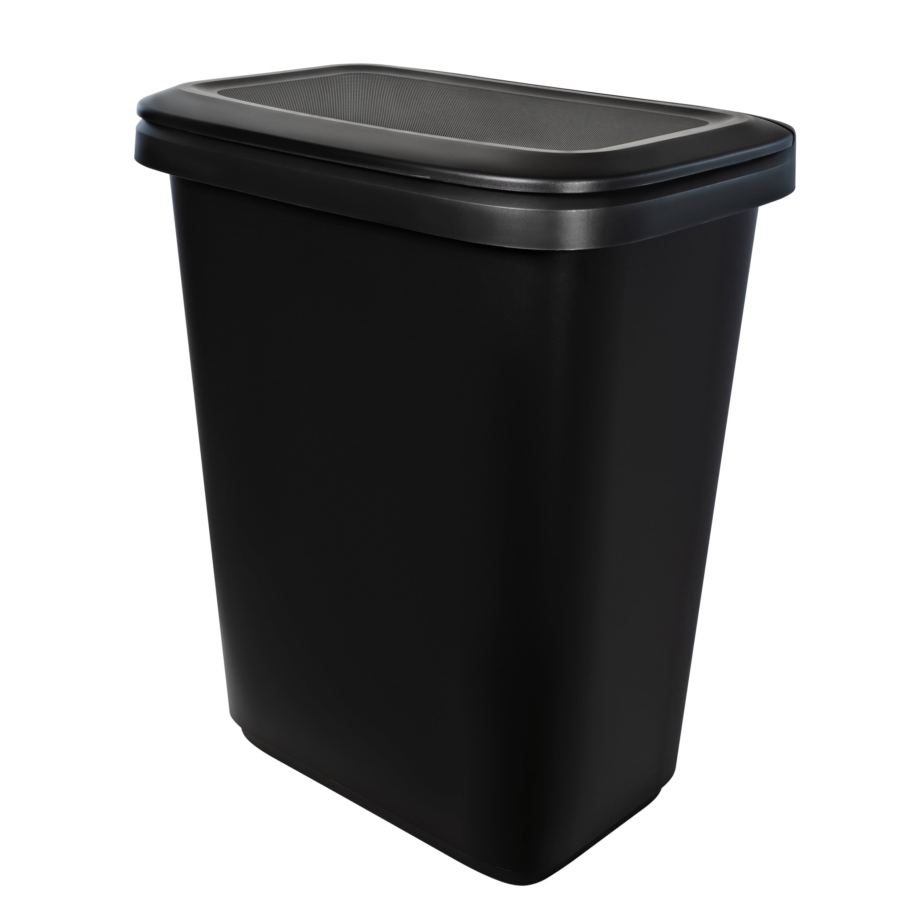 Grey lid Waikhomes 1.8 Liter Mini Plastic Bin Tiny Trash Can for Desktop 