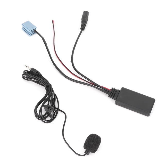 Adaptador de micrófono auxiliar, adaptador de micrófono para automóvil de 8 pines, adaptador de audio Bluetooth, cable Bluetooth para automóvil, diseñado meticulosamente