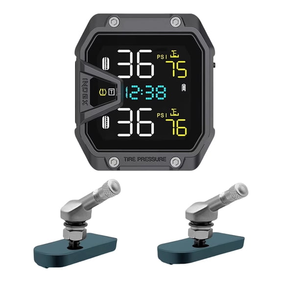 Motorcycle TPMS with 2 Sensors IP65 Waterproof Wireless Tire Pressure Monitoring System A