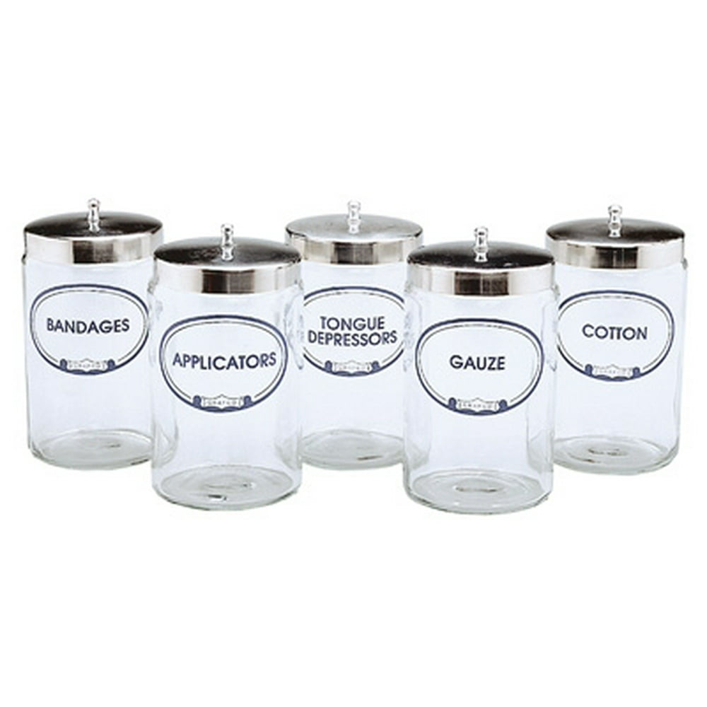 Sundry Jar (Glass "Cotton" Jar with Cover) 1 Each / Each Walmart