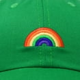 thumbnail image 5 of DALIX Rainbow Baseball Cap Womens Hats Cute Hat Soft Cotton Caps in Kelly Green, 5 of 7