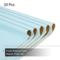 thumbnail image 3 of Unique Bargains Double Sided Color Flower Wrapping Paper Light Blue+Gold 22.8'x22.8' Waterproof 20 Pack, 3 of 5