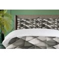 thumbnail image 4 of Ambesonne Geometric Duvet Cover Set, Grey Ombre Squares, 2-Calking, Charcoal Grey White, 4 of 7