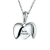 BFF WORD Best Friends Heart Locket Pendant Necklace Sterling Silver