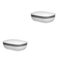 thumbnail image 3 of Jabonera Cateissary Caja de almacenamiento Dispensador de baño Gran sellado Suministros de viaje Blanco 2Conjunto, 3 of 6